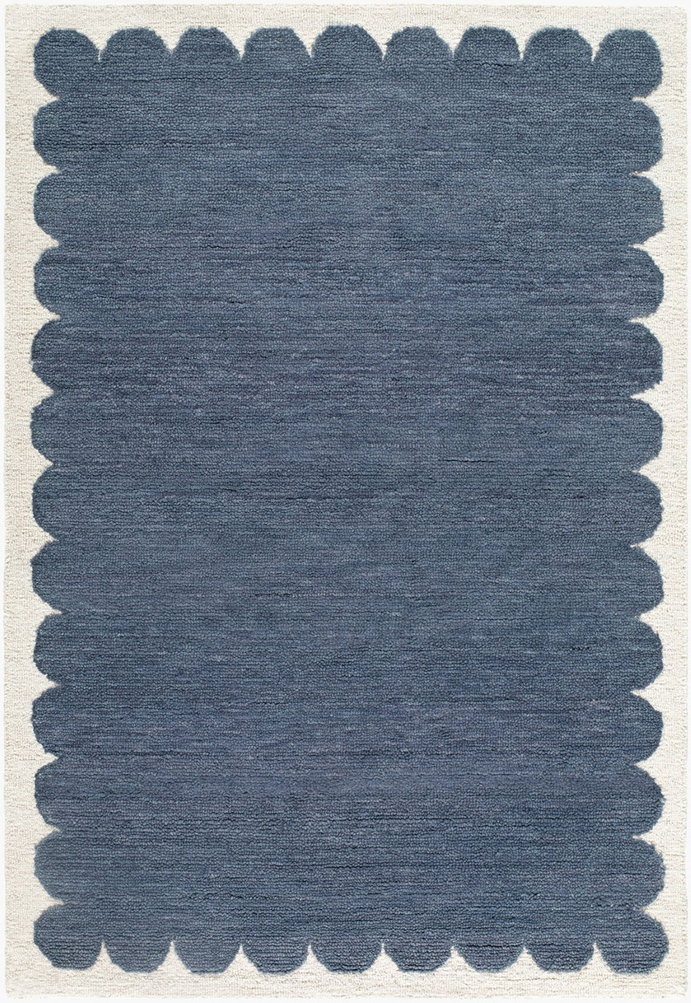 Livabliss Long Island Wool Accent Rug Hand Tufted Art Deco Geometric Pattern for Entryway Slate Blue, Ivo 6' x 9' LOI2300-69
