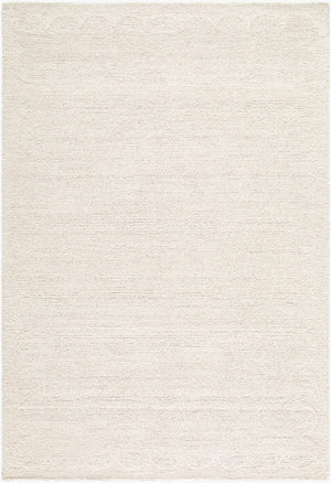 Livabliss Long Island Art Deco Wool Accent Rug Hand Tufted for Entryways and Bedside Areas Ivory, Cream 5' x 7'6" LOI2302-576