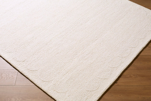Livabliss Long Island Art Deco Wool Accent Rug Hand Tufted for Entryways and Bedside Areas Ivory, Cream 5' x 7'6" LOI2302-576