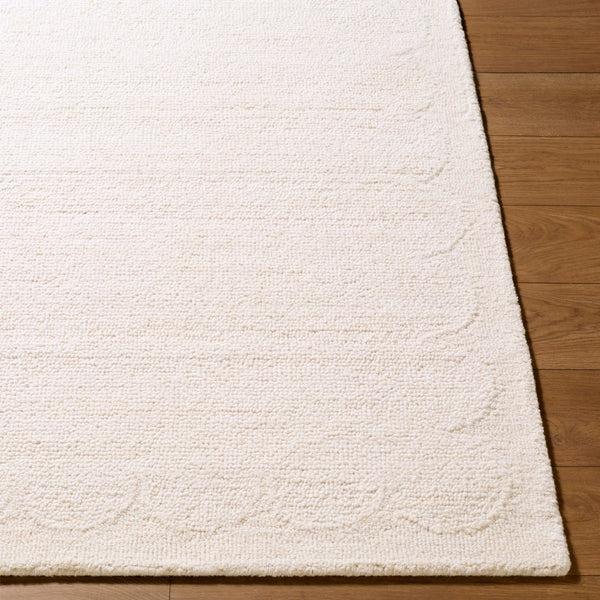 Livabliss Long Island Art Deco Wool Accent Rug Hand Tufted for Entryways and Bedside Areas Ivory, Cream 5' x 7'6" LOI2302-576