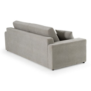 VIG Furniture Loki Modern Grey 3-Seat Sofa — Stain-Resistant Polyester, Sinuous Spring Support, Removable Back Pillows VGAH-SF1015-3-GRY