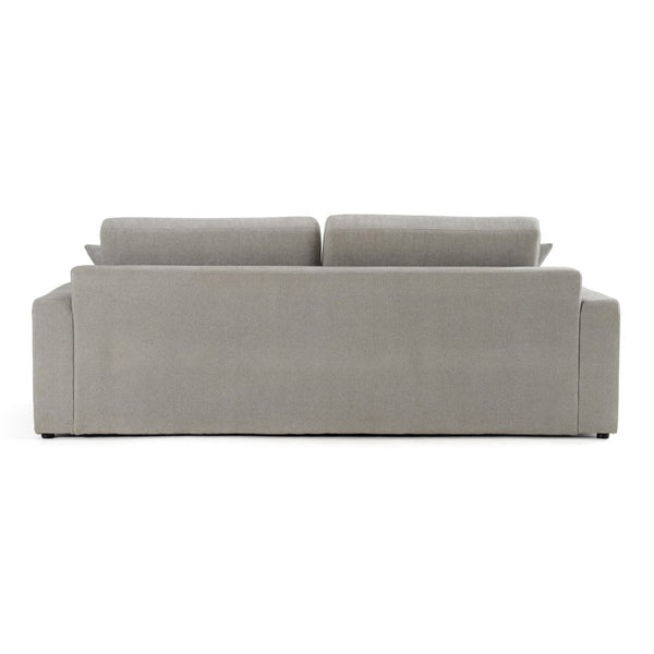 VIG Furniture Loki Modern Grey 3-Seat Sofa — Stain-Resistant Polyester, Sinuous Spring Support, Removable Back Pillows VGAH-SF1015-3-GRY