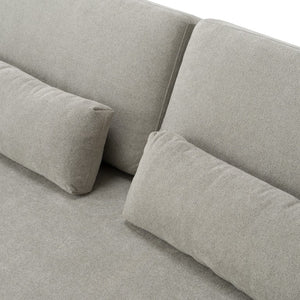 VIG Furniture Loki Contemporary Grey Fabric 4-Seat Sofa With Plush Foam Cushions, Sinuous Springs & 2 Pillows VGAH-SF1015-4-GRY