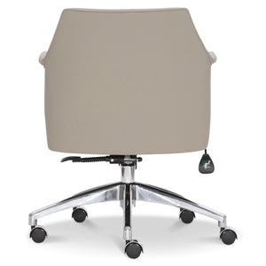 Bernhardt Bernhardt Tiemann Office Chair With Plush Upholstery, Ergonomic Tilt, Stainless Swivel Base For Comfort D11002