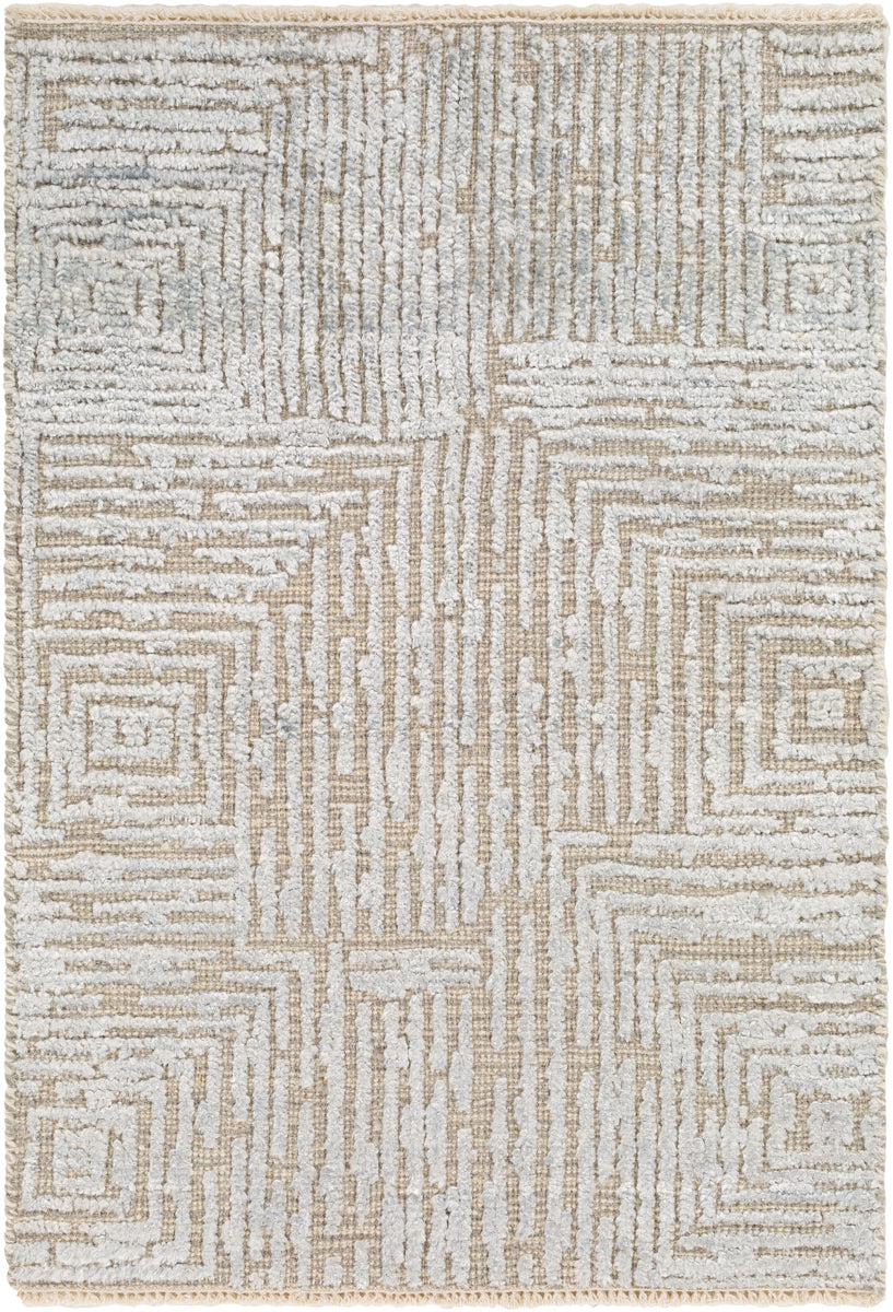 Lora LOR-2300 12' x 15' Handmade Rug LOR2300-1215  Light Gray, Beige Surya