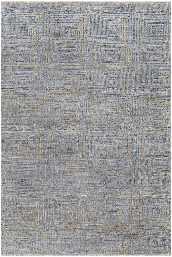 Lora LOR-2301 6' x 9' Handmade Rug LOR2301-69  Denim, Oatmeal Surya