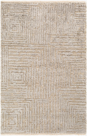 Surya Lora 2' X 3' Hand Knotted Rug - Luxurious Viscose & Wool Blend, Perfect For Modern Home Decor Gray Wool,Viscose Lor2302-23