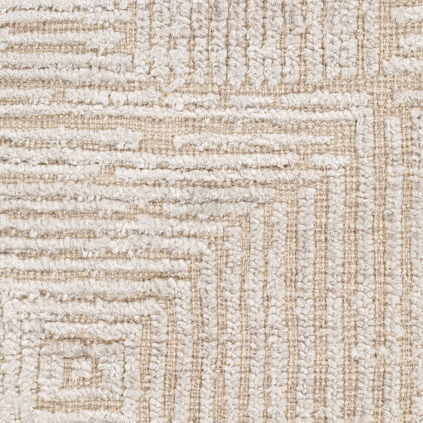 Surya Lora 2' X 3' Hand Knotted Rug - Luxurious Viscose & Wool Blend, Perfect For Modern Home Decor Cream Wool,Viscose Lor2303-23