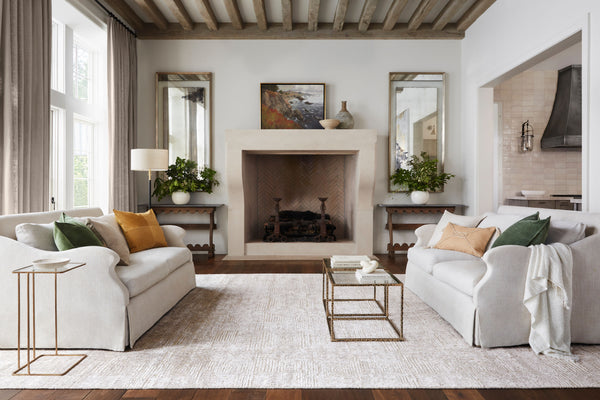 Surya Lora 2' X 3' Hand Knotted Rug - Luxurious Viscose & Wool Blend, Perfect For Modern Home Decor Cream Wool,Viscose Lor2303-23