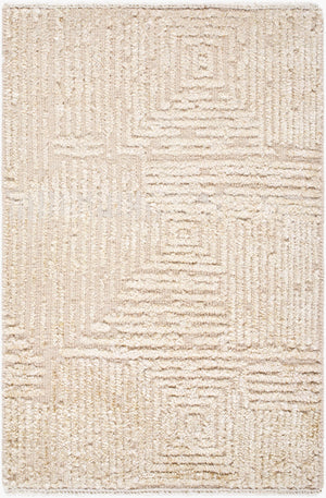 Surya Lora 2' X 3' Hand Knotted Rug - Luxurious Viscose & Wool Blend, Perfect For Modern Home Decor Ivory Wool,Viscose Lor2308-810