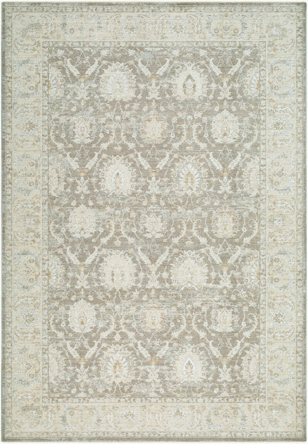 Livabliss Lotus Traditional Medallion Area Rug Turkish Woven Fringe Accent for Living Room Medium Gray, Cr 10' x 13'11" LOT2306-101311