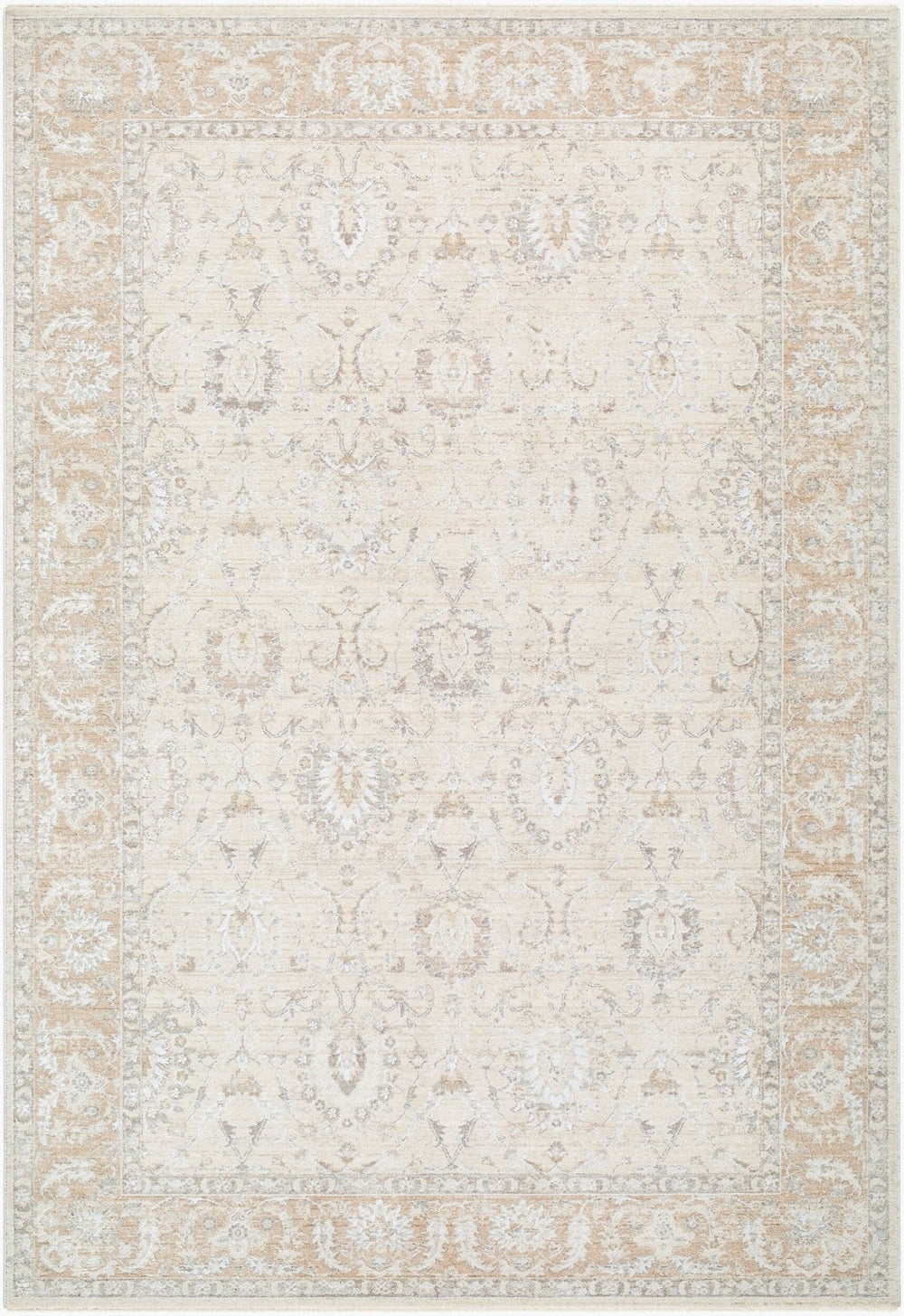 Livabliss Lotus Traditional Medallion Area Rug Woven in Turkey with Fringe for Living Rooms Cream, Light Be 10' x 13'11" LOT2307-101311