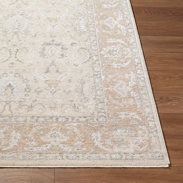 Livabliss Lotus Traditional Medallion Area Rug Woven in Turkey with Fringe for Living Rooms Cream, Light Be 10' x 13'11" LOT2307-101311