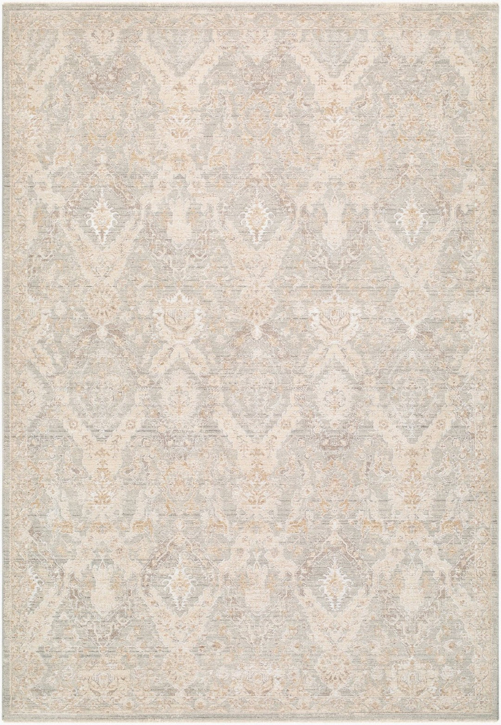 Livabliss Lotus Turkish Traditional Area Rug with Fringe Medium Pile for Living and Dining Rooms Seafoam, Light 2' x 2'11" LOT2309-2211