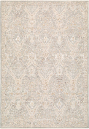 Livabliss Lotus Turkish Traditional Area Rug with Fringe Medium Pile for Living and Dining Rooms Seafoam, Light 2' x 2'11" LOT2309-2211