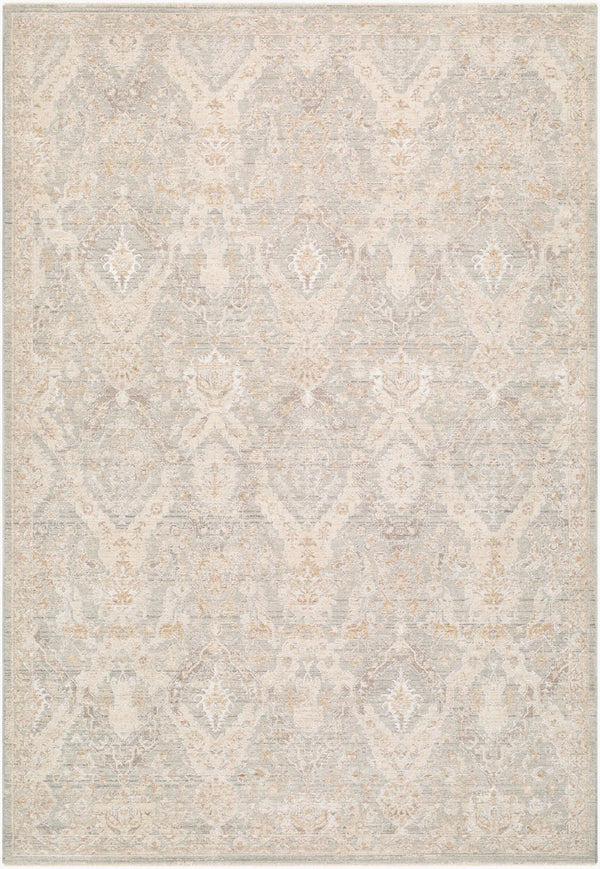 Livabliss Lotus Turkish Traditional Area Rug with Fringe Medium Pile for Living and Dining Rooms Seafoam, Light 2' x 2'11" LOT2309-2211