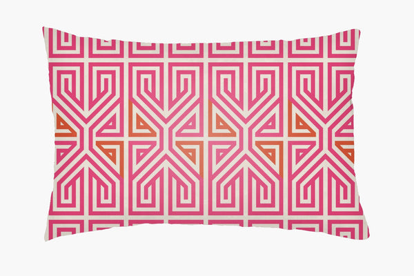 Livabliss Lolita Graphic Woven Lumbar Pillow Polyfill Insert Modern Accent for Sofa or Bed LOTA1250-1424