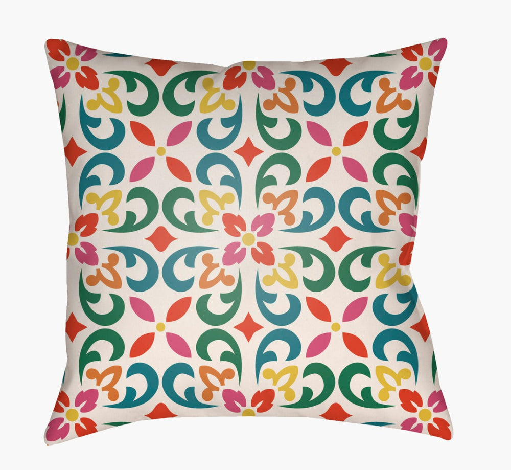 Livabliss Lolita Woven Polyester Accent Pillow Vintage Pattern for Sofas and Armchairs Forest Green, C 16"L x 16"W LOTA1309-1616