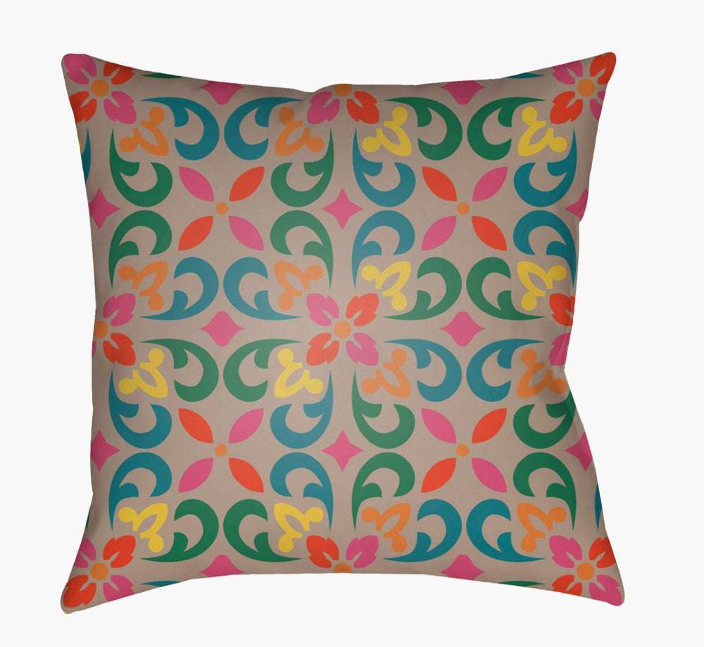 Livabliss Lolita Woven Polyester Throw Pillow Vintage Bohemian Square Accent for Sofa or Chair LOTA1313-1818