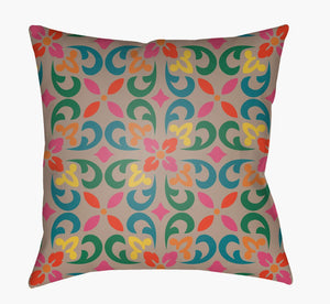 Livabliss Lolita Woven Polyester Throw Pillow Vintage Bohemian Square Accent for Sofa or Chair LOTA1313-1818