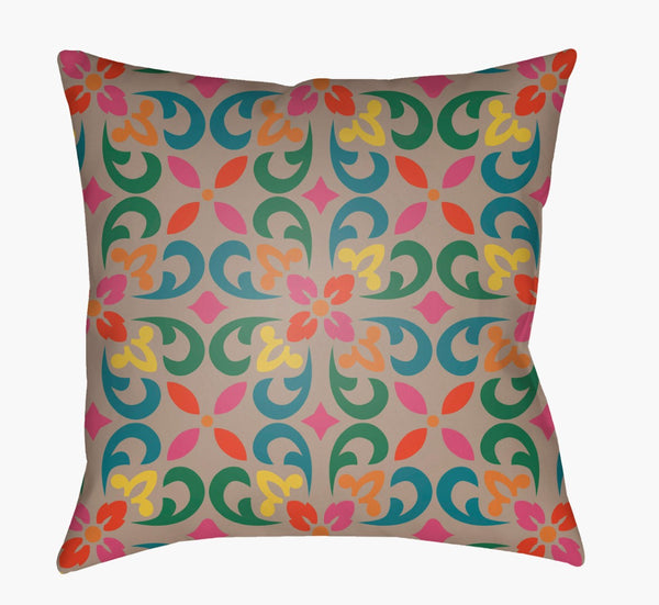 Livabliss Lolita Woven Polyester Throw Pillow Vintage Bohemian Square Accent for Sofa or Chair LOTA1313-1818