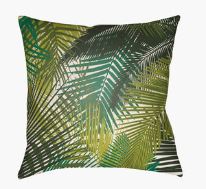 Livabliss Lolita Woven Coastal Accent Pillow Polyfill Square for Sofa Armchair Beach House Decor Olive Green, Fo 18"L x 18"W LOTA1403-1818