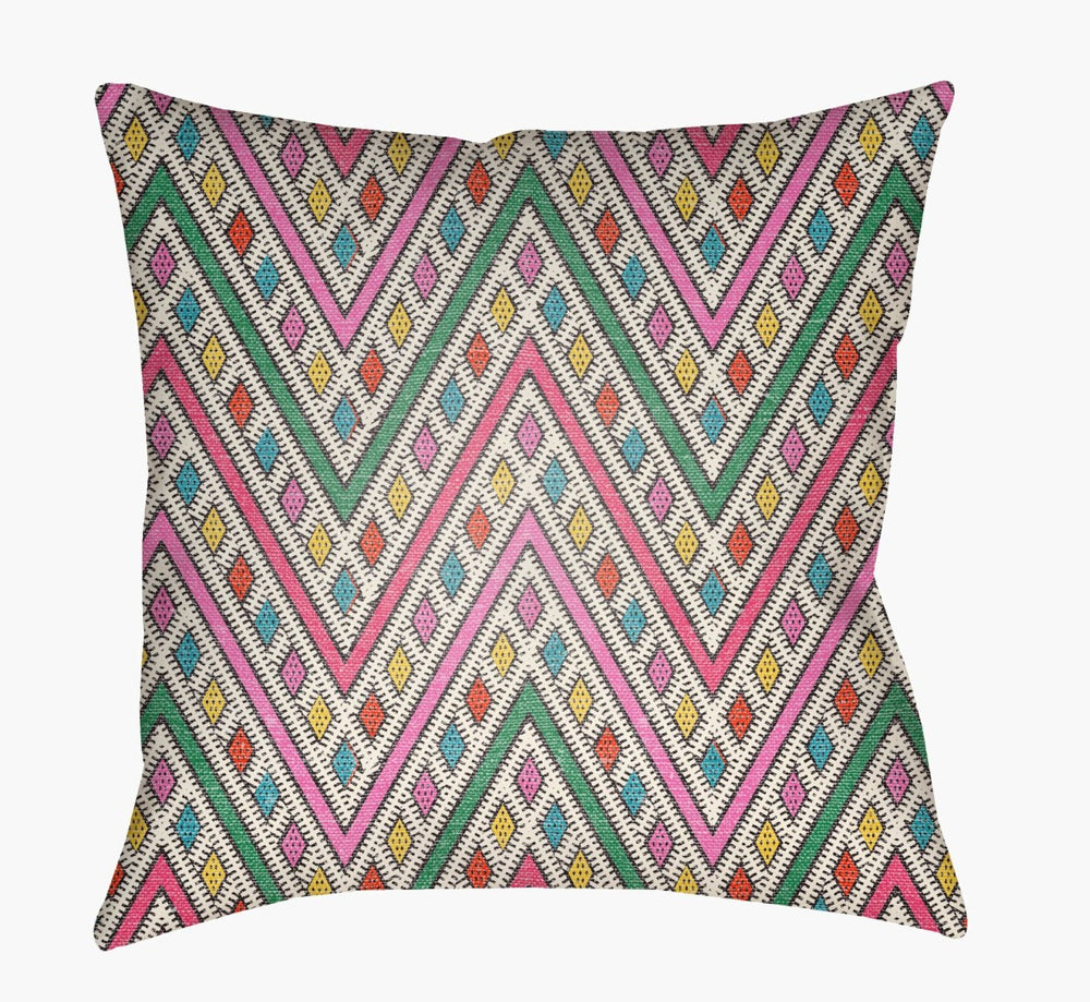 Livabliss Lolita Woven Geometric Square Accent Pillow Modern Polyester Sofa and Bed Decor LOTA1429-1818