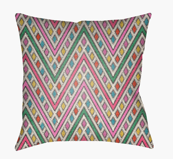 Livabliss Lolita Woven Geometric Square Accent Pillow Modern Polyester Sofa and Bed Decor LOTA1429-1818