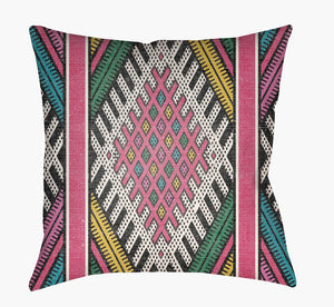 Livabliss Lolita Handcrafted Woven Throw Pillow Rustic Farmhouse Accent for Sofa or Bed LOTA1433-1616