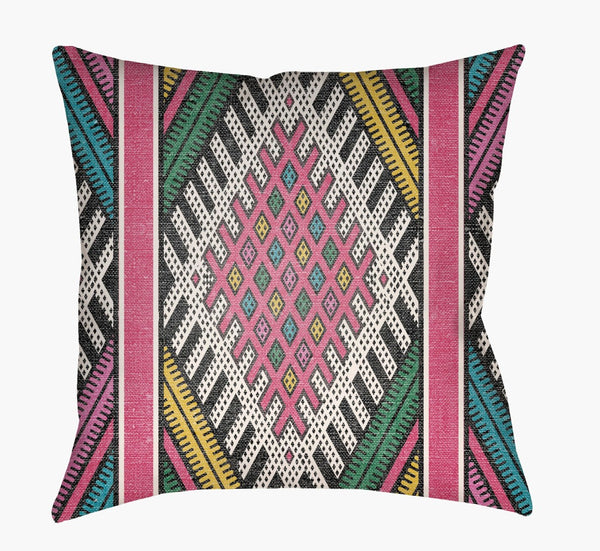 Livabliss Lolita Handcrafted Woven Throw Pillow Rustic Farmhouse Accent for Sofa or Bed LOTA1433-1616