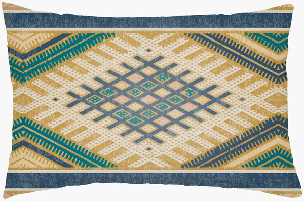 Livabliss Lolita Woven Polyester Lumbar Pillow Rustic Farmhouse Accent for Sofa or Bed LOTA1522-1422
