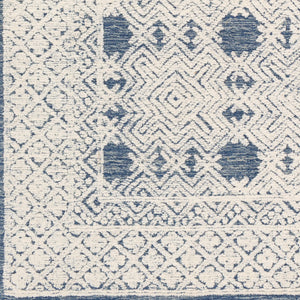 Louvre LOU-2300 12' x 15' Handmade Rug LOU2300-1215  Dark Blue, Cream, Pale Blue Surya