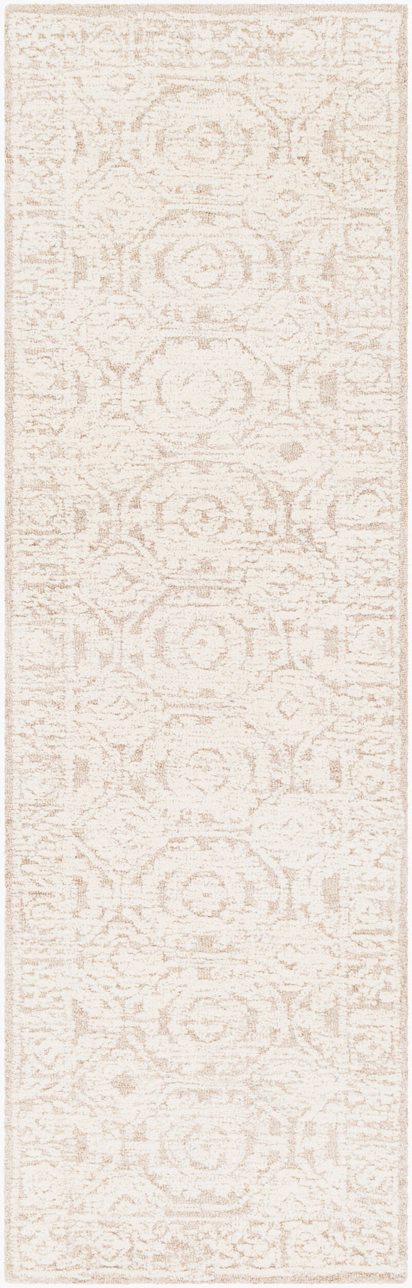 Surya Louvre 2' X 3' Handmade Wool Area Rug - Traditional Style, High/Low Texture, Easy Care, India Made Tan Wool Lou2301-268