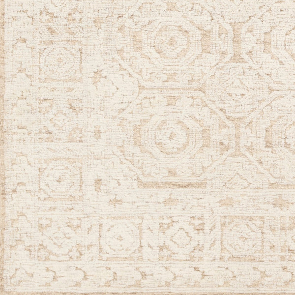 Surya Louvre 2' X 3' Handmade Wool Area Rug - Traditional Style, High/Low Texture, Easy Care, India Made Tan Wool Lou2301-268