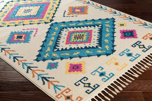 Livabliss Love Fringed Polypropylene Area Rug Transitional Knotwork Pattern for Living Rooms LOV2302-93121