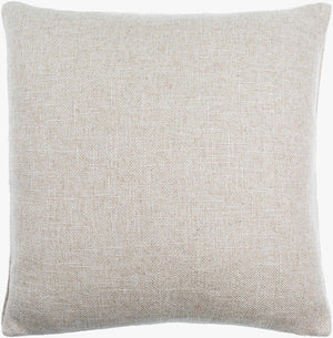 Surya Loomed Luxe Accent Pillow 18"L X 18"W - Luxurious Linen & Viscose, Hand-crafted Comfort For Your Space Beige Linen,Viscose,Viscose,Linen Lox001-1818