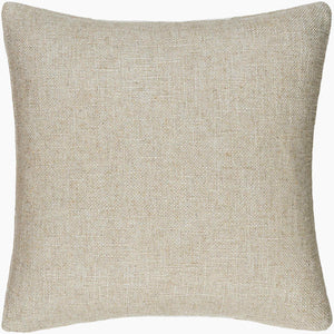 Surya Loomed Luxe Accent Pillow 18"L X 18"W - Luxurious Linen & Viscose, Hand-crafted Comfort For Your Space Beige Linen,Viscose,Viscose,Linen Lox002-2222d