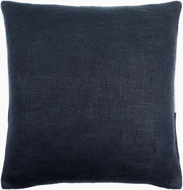 Surya Loomed Luxe Accent Pillow 18"L X 18"W - Luxurious Linen & Viscose, Hand-crafted Comfort For Your Space Ivory Linen,Viscose,Viscose,Linen Lox003-1818p