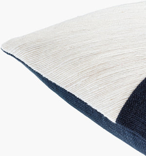 Surya Loomed Luxe Accent Pillow 18"L X 18"W - Luxurious Linen & Viscose, Hand-crafted Comfort For Your Space Ivory Linen,Viscose,Viscose,Linen Lox003-1818p