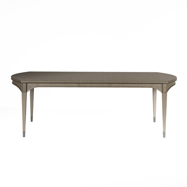 A.R.T. Furniture Cove Rectangular Dining Table With Elegant Primavera Veneers – Extends 78 To 122 Inches, Seats 8! Grey Rubberwood Solids,Primavera Veneer,Metal 349220-2743