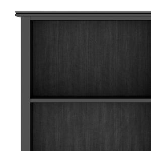 English Elm Artisan 5-Shelf Bookcase In Black - Handcrafted Modern Storage Solution For Home Or Office Décor B136P158385