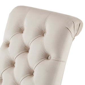 Homelegance By Top-Line Dafne Tufted Rolled Back Parsons Chairs (Set of 2) Brown Rubberwood