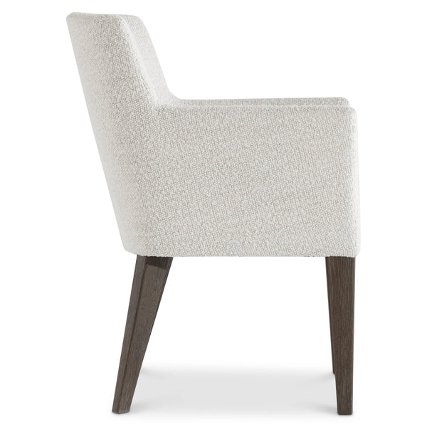 Bernhardt Bernhardt Outline Arm Chair — Casual Modern Upholstered Seat With Cassel Oak Legs, Performance Fabric 360544