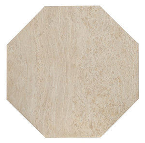 Hooker Furniture Commerce Haven Spot Table Octagonal Marble Accent End Table — Compact Plinth Base, Natural Veining, Durable Luxury (22" H) 7228-80238-05