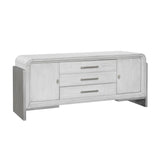 Scott Living Heritage Stylish Two-Toned Gray Entertainment Console with Ample Storage & Safety Features