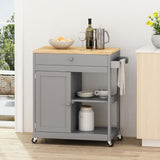 Christopher Knight Home® - Noble House - Telfair Kitchen Cart with Wheels