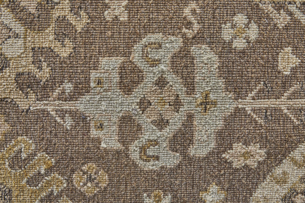 Feizy Rugs Corbitt Classic Hand Knotted Wool Oriental Rug – Elegant Persian Design For Timeless Living Spaces Brown,Ivory Wool Cor0610fbrn000g50