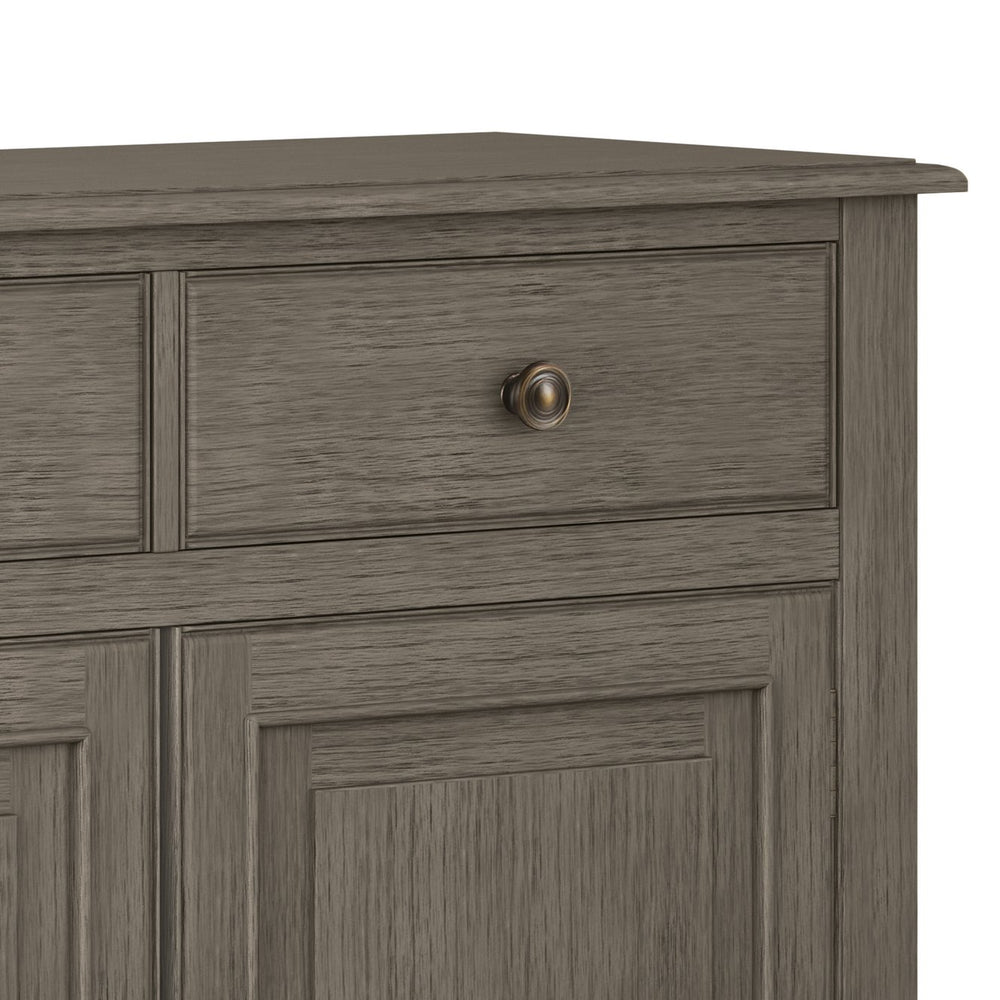English Elm Connaught Solid Wood Entryway Storage Cabinet – Farmhouse Grey, Timeless Charm & Ample Storage Solution B136P158539