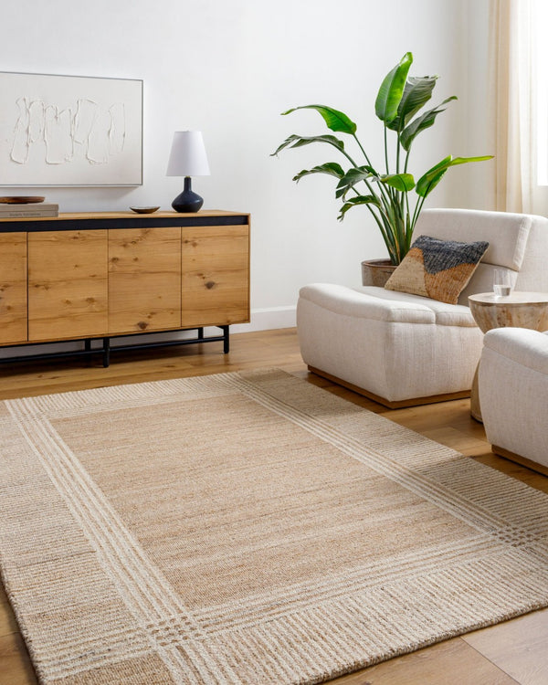 Livabliss La Puna Handcrafted Wool Area Rug Artisan Tufted Accent for Entryway or Bedside Beige, Sandston 9' x 12' LPN2301-912