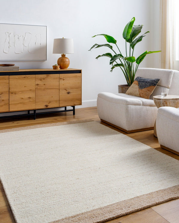 Livabliss La Puna Hand Tufted Wool Accent Rug for Entryway Bathroom or Compact Living Spaces Ivory, Sand 9' x 12' LPN2302-912